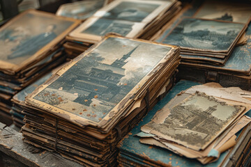 A collage of vintage photographs with sepia tones, creating a nostalgic and timeless atmosphere...