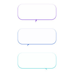 Obraz premium 寒色ふきだしセット