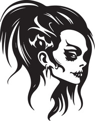 Rock Punk Woman Vector