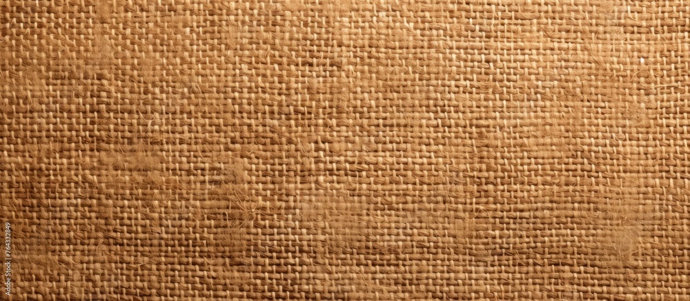 Poster an up-close view of a brown cloth material with a distinct pattern and texture