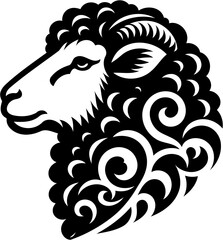 illustration of a sheep vector Silhouette.