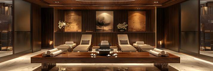 Luxurious Spa Ambiance at JW Marriott: The Ultimate Relaxation Destination - obrazy, fototapety, plakaty