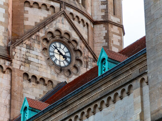 St. Francis of Assisi Church exterior details and facade view, Vienna, Austria