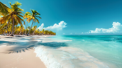 Fototapeta na wymiar Tropical_beach_in_Punta_Cana_Dominican_Republic