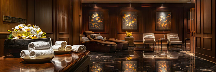 Luxurious Spa Ambiance at JW Marriott: The Ultimate Relaxation Destination - obrazy, fototapety, plakaty