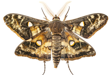 moth, top view, png, cutout, template, isolated transparent background - Powered by Adobe