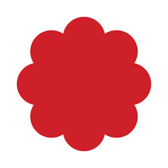 Radial Circles Scallop Red Shape Icon