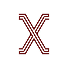 Obraz premium Monogram X. Design vector X logo. Monogram initial letter mark X logo design. Monogram design vector logo. Monogram initial letter mark X logo design. Simple X monogram. Monogram X design logo 