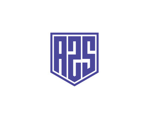 AZS logo design vector template