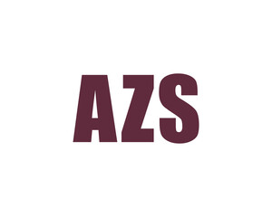 AZS logo design vector template