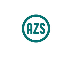 AZS logo design vector template