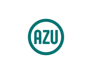 AZU logo design vector template