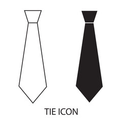 Tie icon, logo isolated on white background in eps 10.
