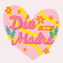 Día de la Madre, Diseño Corazón Colorido