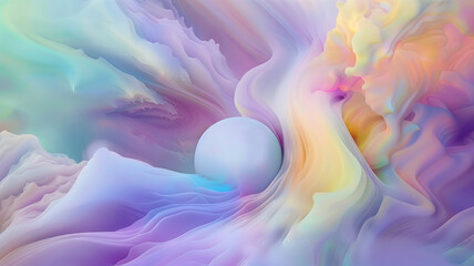 Abstract macro of liquid soft colours, silky texture for cosmetics advertising concept.