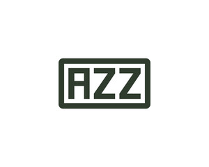 AZZ logo design vector template