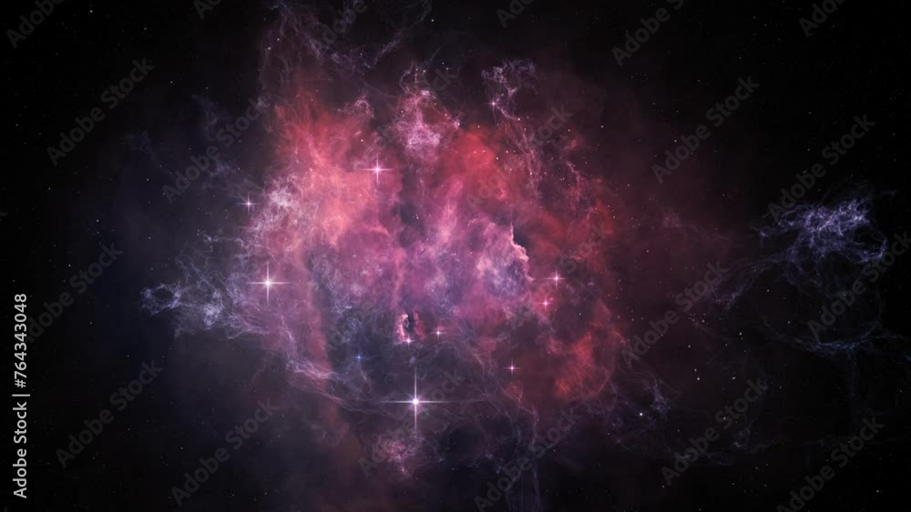 Wall mural space nebula rotation looped