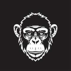 Fototapeta premium Monkey in cartoon, doodle style . Image for t-shirt, web, mobile apps and ui. Isolated 2d vector illustration in logo, icon, sketch style, Eps 10, black and white. AI Generative