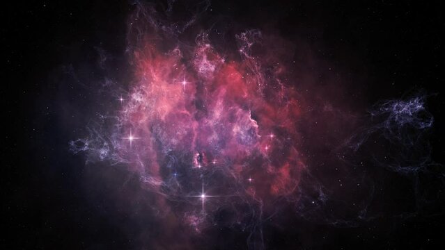 Space nebula rotation looped