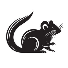 Retro Shrew Silhouettes, Classic Shrew Silhouettes, Black and White Shrew Illustration, Vintage Shrew Illustration, Shrew Silhouette Art, Retro Shrew Vector