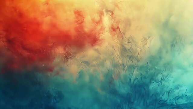 Abstract watercolor background. Blue, orange, yellow and green colors