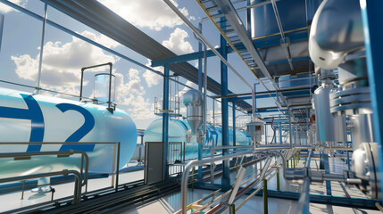 Futuristic Hydrogen Production: H2 Facilities. Generative AI
