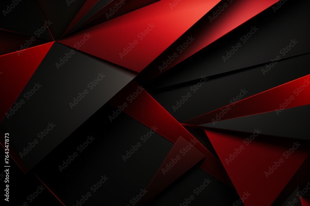 Poster a dramatic red and black background with sharp angles