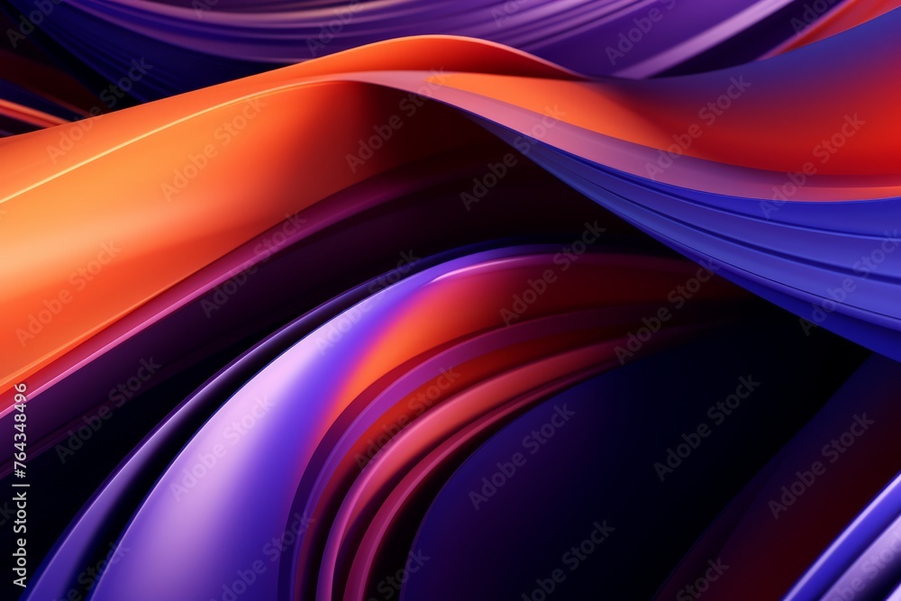 Poster futuristic 3d background with dynamic lines and vibrant colors