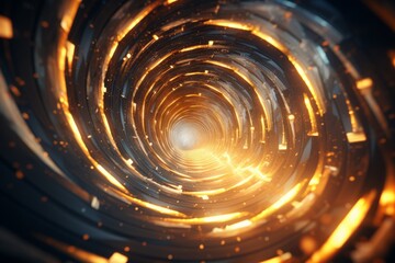 Energetic 3D spiral vortex creating a sense of movement