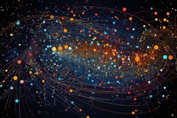 Fototapeta premium A close-up of a neural network's algorithmic calculations