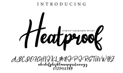 Heatproof Font Stylish brush painted an uppercase vector letters, alphabet, typeface