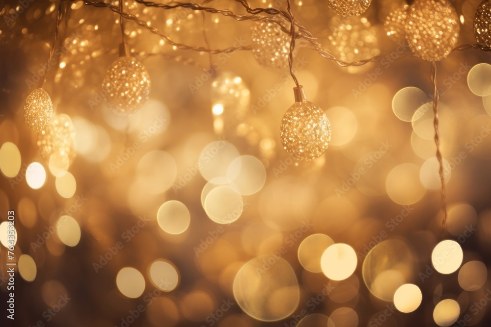 Aufkleber soft and glowing bokeh lights adding a magical touch to christmas.