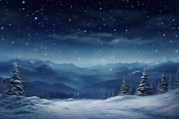 Fototapeta na wymiar Snowy landscape with space for your winter wishes.