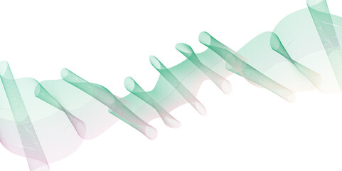 Fototapeta premium Abstract vector background, transparent waved lines image. Abstract wave element for design. Digital frequency track equalizer. Stylized line art background. Vector