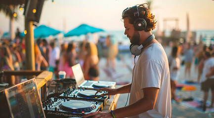 DJ at beach party