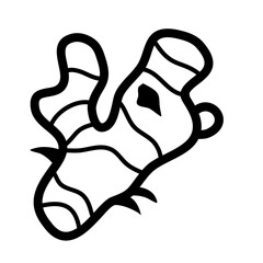 Outline Ginger Vector Design 