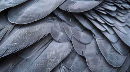 feather pigeon macro photo. texture or background - obrazy, fototapety, plakaty