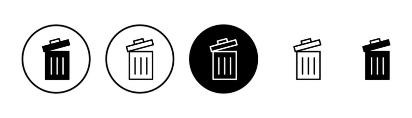 Trash icon vector isolated on white background. trash can icon. Delete icon vector