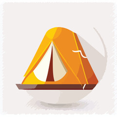 Tent. Flat vector icon for mobile and web applicati