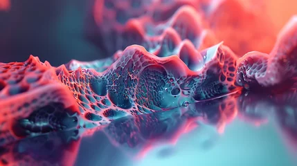 Foto auf Alu-Dibond 3D rendering of a coral reef. The colors are vibrant and the details are sharp. The image is full of life and beauty. © Marina
