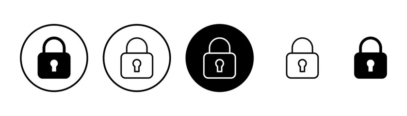 Lock icon vector isolated on white background. Encryption icon. Security symbol. Secure. Private