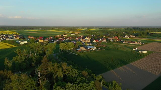 Beautiful Landscape Zimna Wodka Aerial View Poland