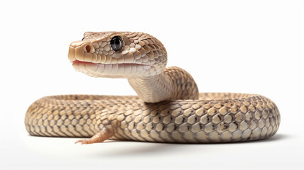 Fototapeta premium Snake on White Background