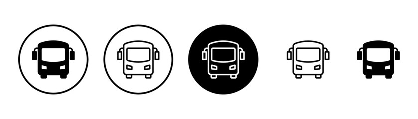 Bus Icon vector isolated on white background. Black bus vector icon