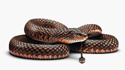 Snake on White Background