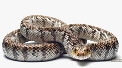 Obraz premium Snake on White Background