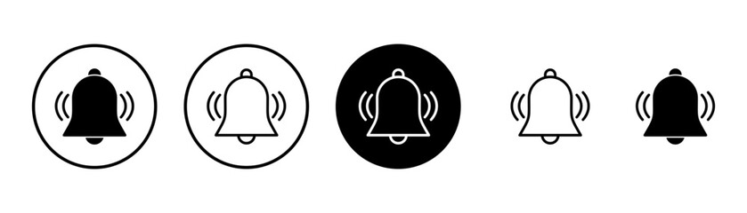 Bell Icon vector isolated on white background. Notification symbol. Bell vector icon