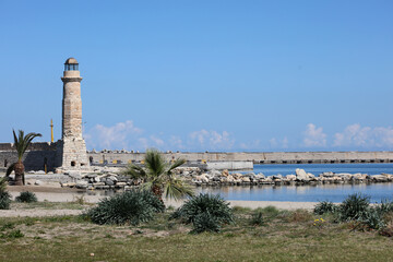 Rethimno, Greece, Friday 15 March 2024 Crete island holidays exploring the city old port riviera luxury yachts close up summer background carnival season high quality big size printings