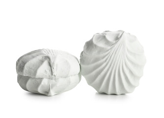 Sweet zefirs on white background