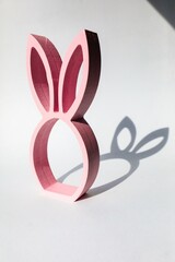 pink easter rabbit shadow